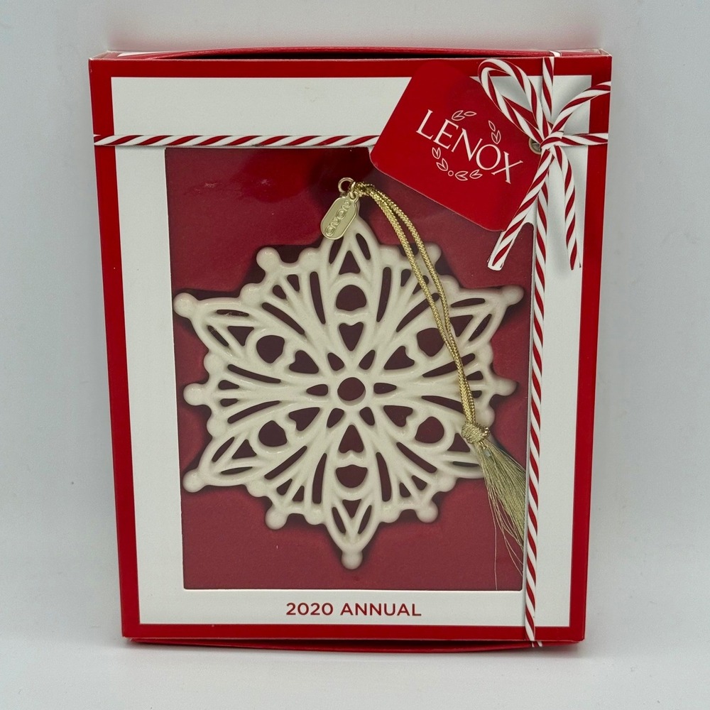 Lenox 2020 Annual Snow Fantasies Snowflake Ornament Porcelain Ivory 889964 New